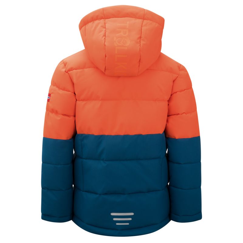 Trollkids Kids Gryllefjord Waterproof Winter Jacket Orange/Blue (365-428) In preparation Your Sports Performance