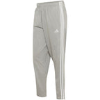 Men's adidas Essentials 3-Stripes Single Jersey Tapered Open Hem Pants Gray KY4215