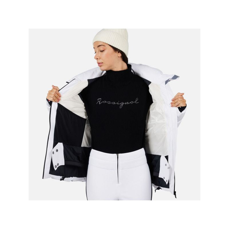 Women’s ROSSIGNOL W CIASTEL DOWN MIX JKT ski jacket, white