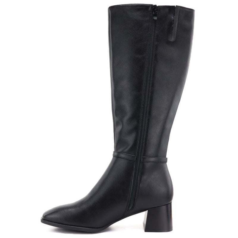 Black Sergio Leone KZ-31-S women's leather high-heeled boots