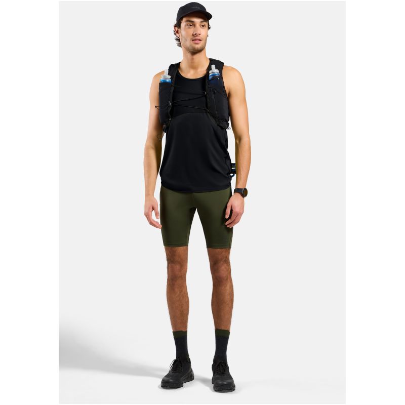 Men's ODLO ZEROWEIGHT CHILL-TEC Tank Top with Crew Neck, Black