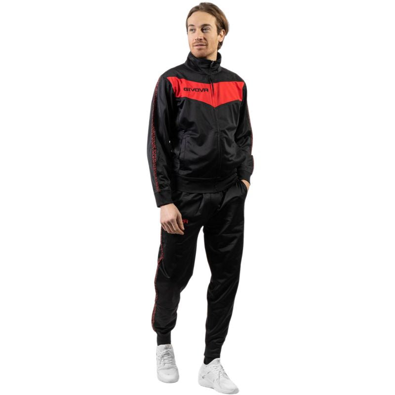 Givova Tuta Visa Black TR018 1012B tracksuit Clothing/Football/Mężczyźni/Givova Givova