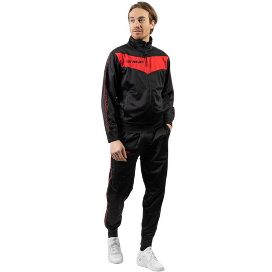 Givova Tuta Visa Black TR018 1012B tracksuit Clothing/Football/Mężczyźni/Givova Givova