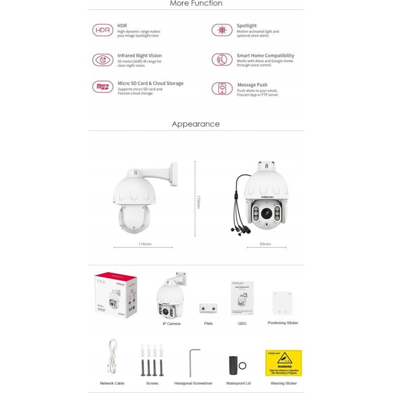 Foscam SD8EP 8MP IP surveillance camera CCTV IP/Kamery Your Sports Performance