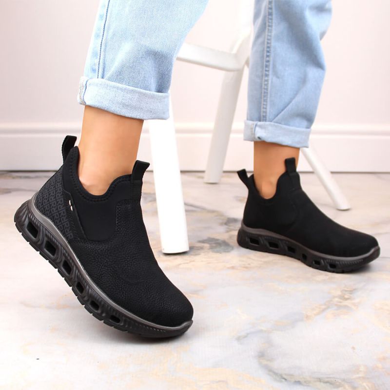 Rieker W RKR616 comfortable slip-on ankle boots, black Footwear/Lifestyle/Rieker Your Sports Performance