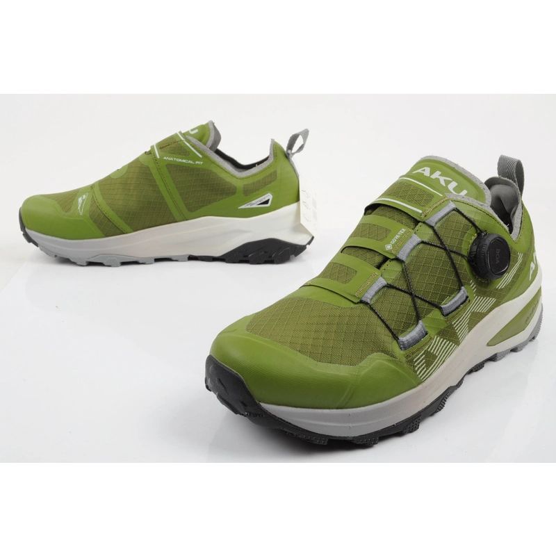 Aku men's trial trekking shoes Furiosa BOA Gore-tex Vibram fashionable green To be categorized Your Sports Performance