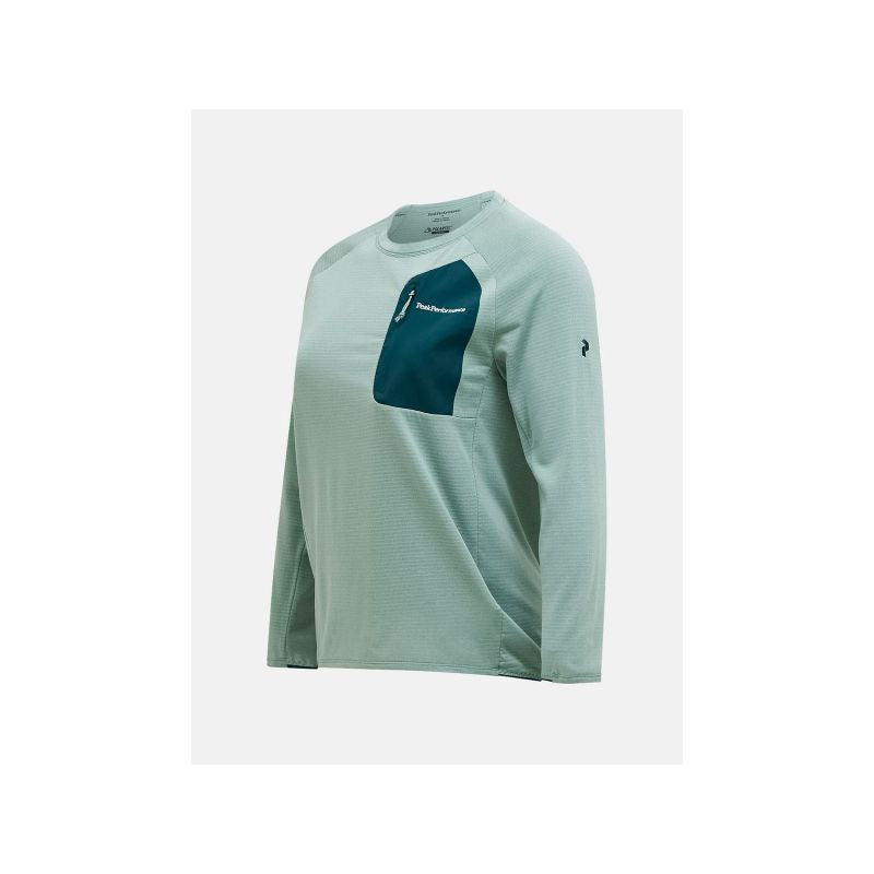 Women's PEAK PERFORMANCE W Freelight Polartec Power Grid Crew Sweatshirt, Green