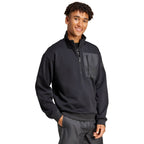 Men's adidas City Escape Fleece Half-Zip GD Sweatshirt Black JF3290 To be categorized Your Sports Performance