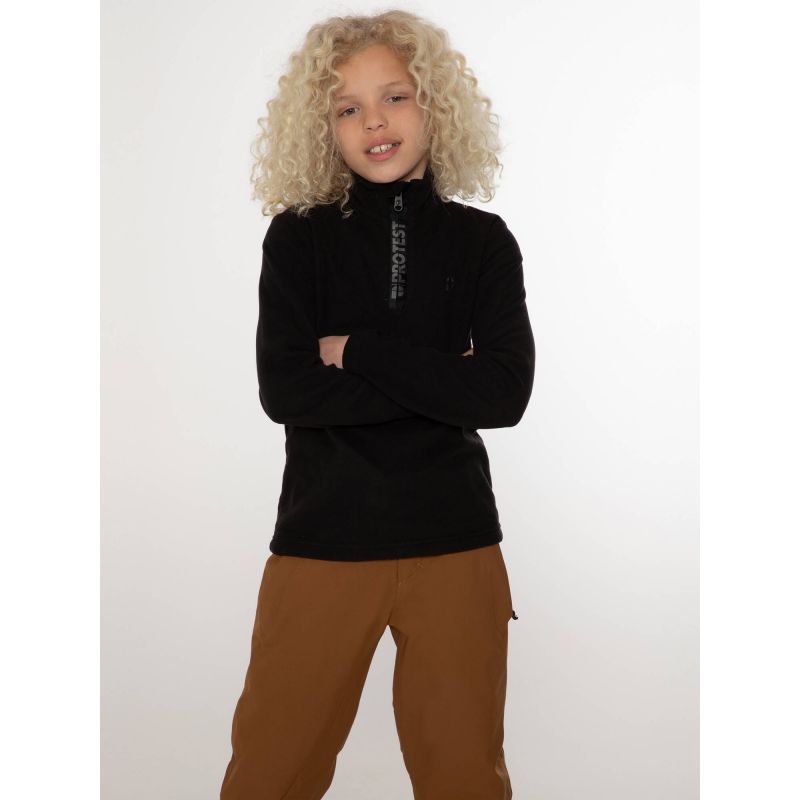 Protest Perfecty Jr. Children's turtleneck sweatshirt, elastic material, black (P3810400/290) In preparation Your Sports Performance