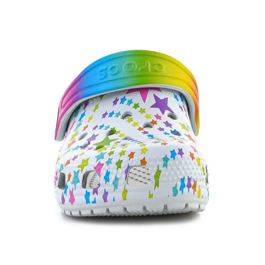 CROCS CLASSIC DISCO DANCE PARTY CLOG T SHIMMER/MULTI FLOPS 208096-0ZT Crocs