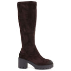 Women’s chocolate-brown suede insulated boots Vinceza 58332