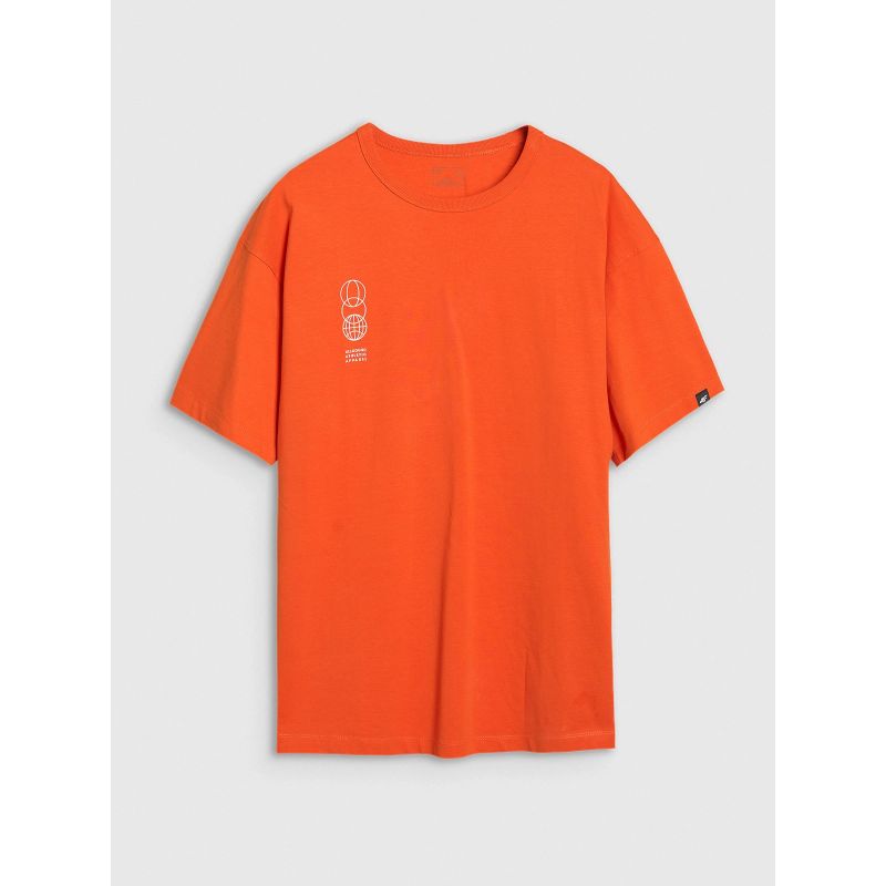 Men's oversize printed T-shirt 4F 4FRSS25TTSHM2652-70S *Kategoria tymczasowa Your Sports Performance