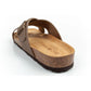 Bio Bio shoes men's slippers, profiled flip-flops, natural leather, brown