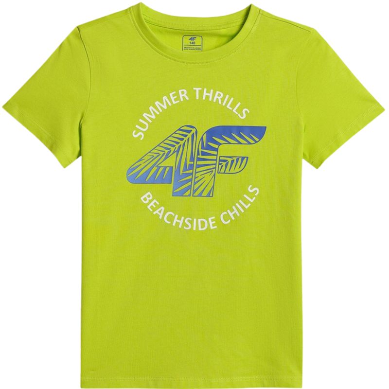 Boy's T-shirt 4F M3284 juicy green 4FJWSS26TTSHM3284 45S