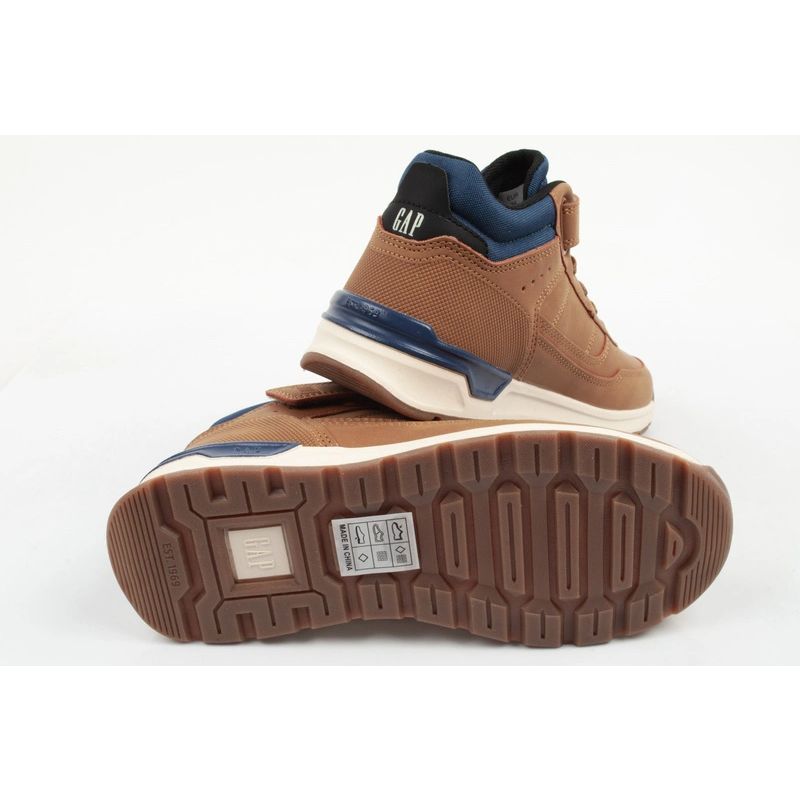 GAP Jack children's brown ankle boots with Velcro