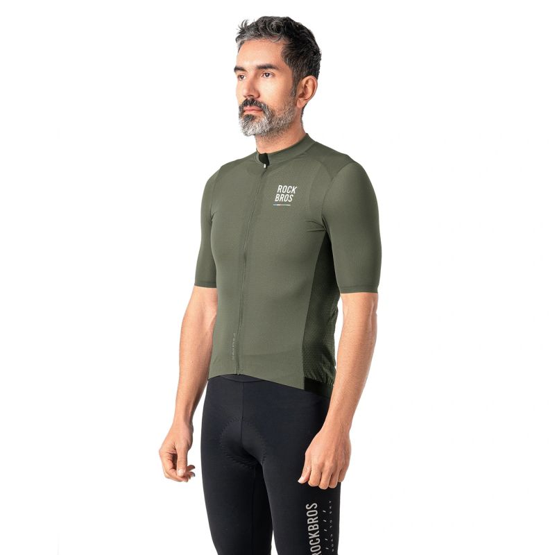 Rockbros 15220004002 ROAD TO SKY men's cycling jersey short sleeve S - green Rockbros