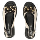 Women's gold leather wedge sandals Filippo DS7577