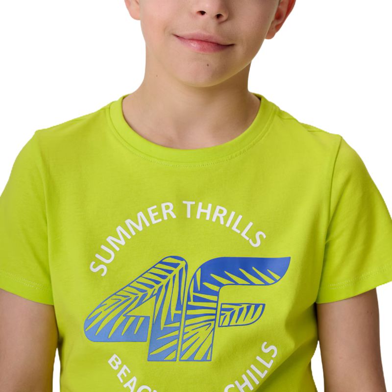 Boy's T-shirt 4F M3284 juicy green 4FJWSS26TTSHM3284 45S