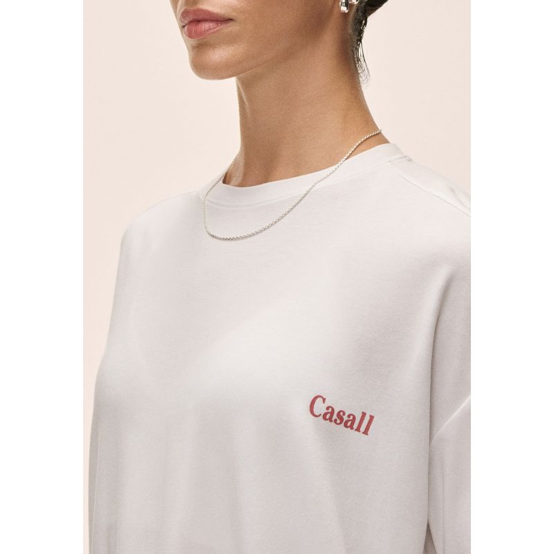 Casall Women's Oversized Cotton Blend Tee White