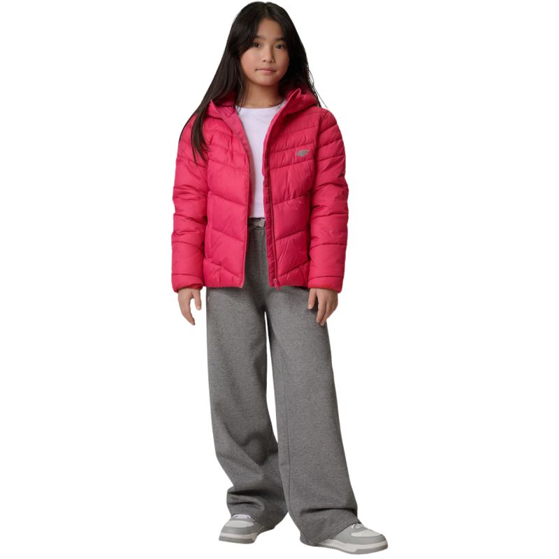 Jacket for girls 4F F0739 fuchsia 4FJWSS26TDJAF0739 55S