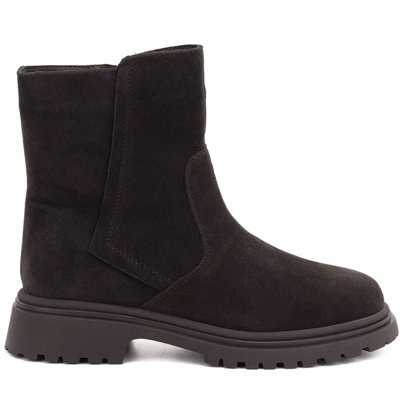 Women's leather ankle boots suede chocolate Sergio Leone BT-27