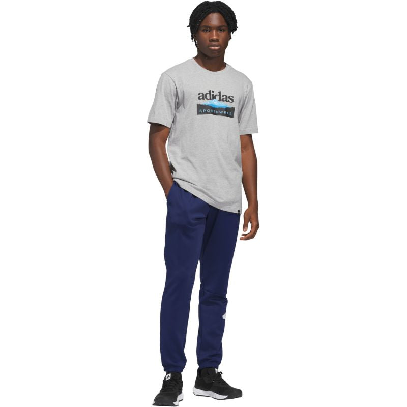 adidas Sportsman Mountain Graphic Men's T-Shirt Light Gray KC9253