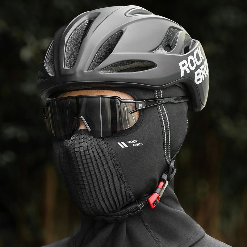 Rockbros LF25699 Fleece Bicycle Balaclava - Black Rockbros