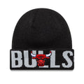 New Era NBA Chicago Bulls Wordmark Black Cuff Knit Beanie - 60691260 Odzież/Czapki/Czapki z daszkiem Your Sports Performance