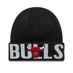 New Era NBA Chicago Bulls Wordmark Black Cuff Knit Beanie - 60691260 Odzież/Czapki/Czapki z daszkiem Your Sports Performance