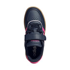adidas Breaknet Sleek navy blue and pink kids' shoes JQ3060