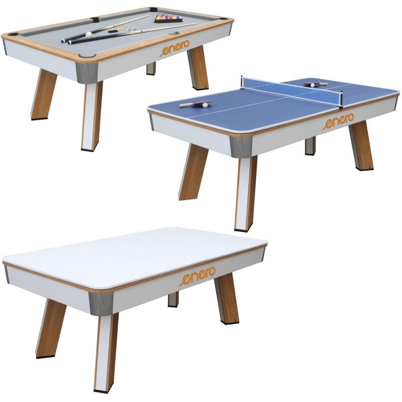 3-in-1 MULTIGIER TABLE BILLIARDS TABLE TENNIS DINING TABLE UNIVERSAL 213.4x111.8x81.2CM ENERO Accessories Your Sports Performance