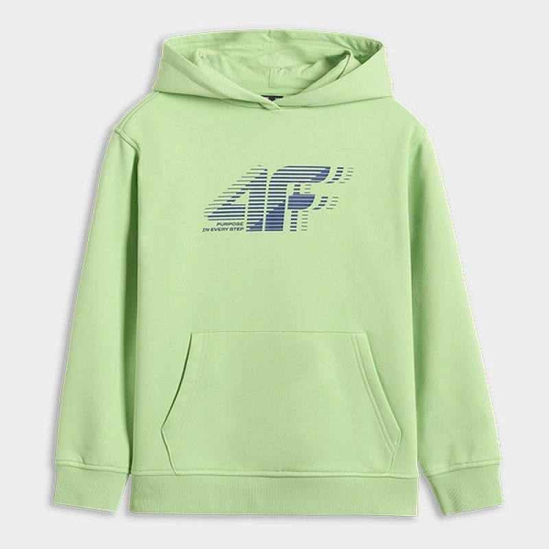 Boy's sweatshirt with hood, open, 4F 4FJRAW25TSWSM2414-46S *Kategoria tymczasowa Your Sports Performance
