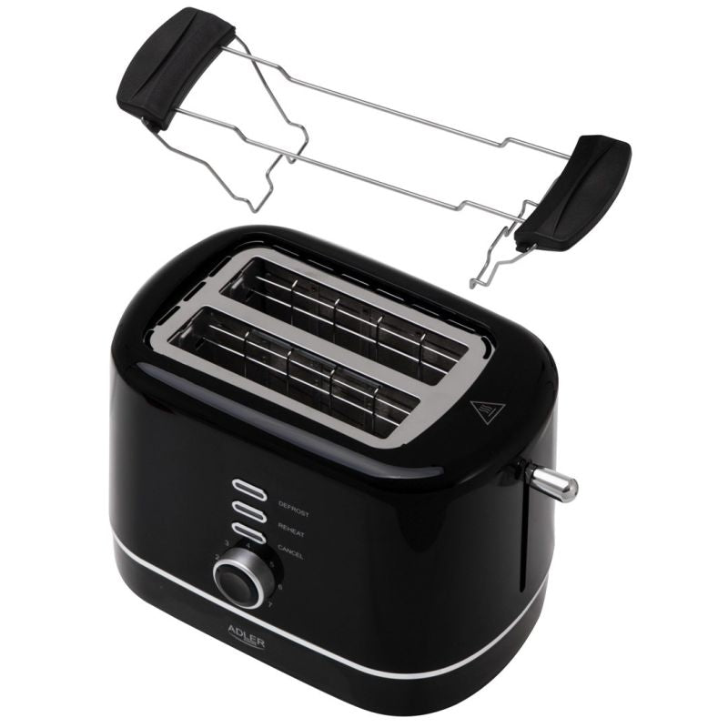 Toaster with grate ADLER AD 3224b black AGD - Produkty/Tostery Your Sports Performance