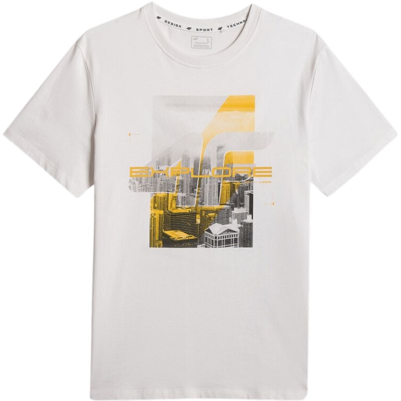 Men's T-shirt 4F M2660 white 4FWSS26TTSHM2660 10S