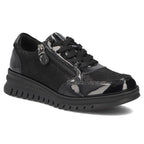 Filippo DP8105 patent leather wedge shoes in black