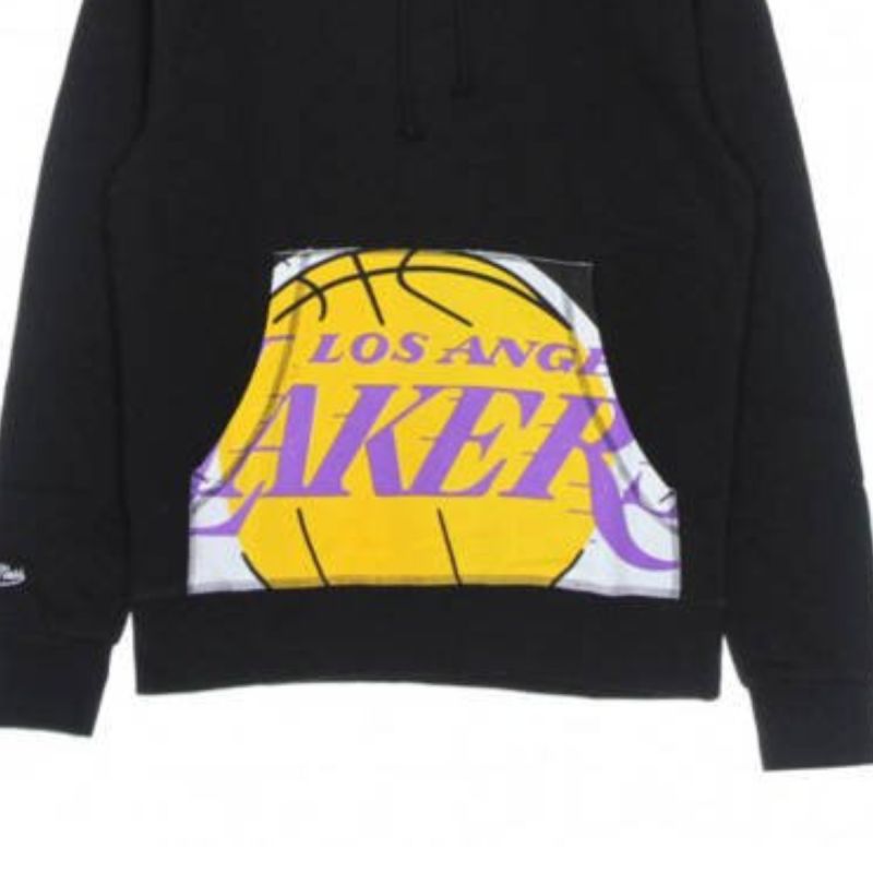 Mitchell & Ness NBA Cropped Logo Los Angeles Lakers Hoodie Black Odzież/Odzież na co dzień Your Sports Performance