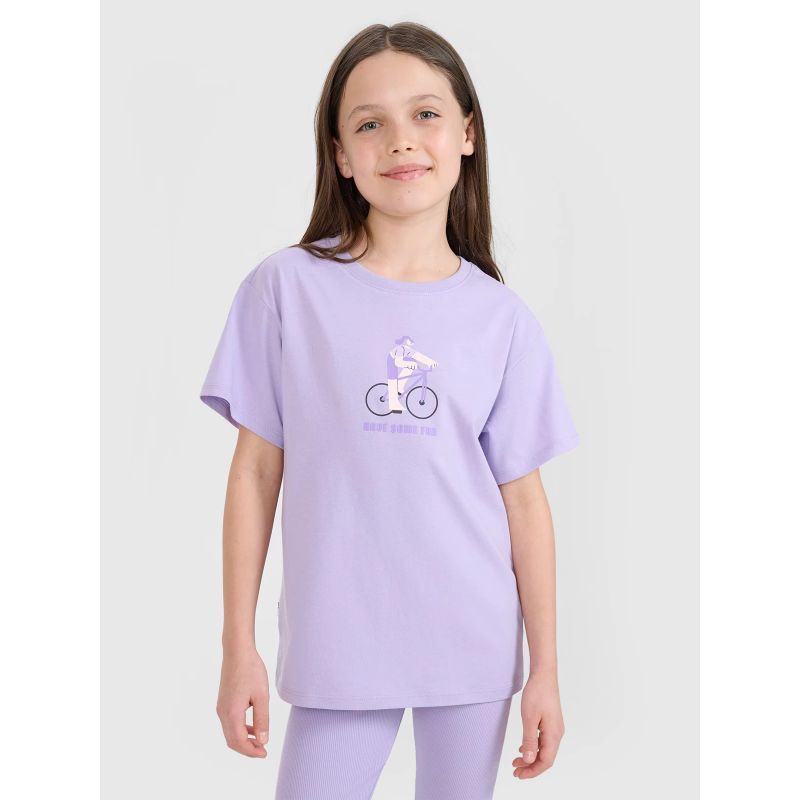 Girls' printed t-shirt 4F4FJRSS25TTSHF2645-52S *Kategoria tymczasowa Your Sports Performance