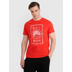 Men's regular t-shirt with volleyball print 4F 4FRAW25TTSHM3236-62S 4f