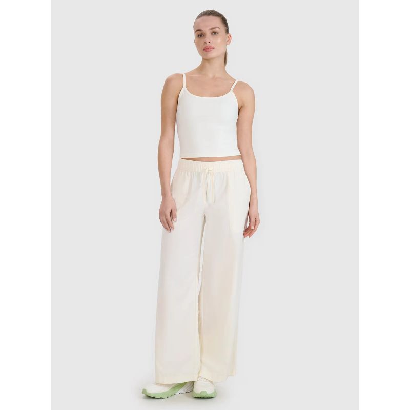 Women's casual wide-leg trousers 4F 4FWSS25TTROF1012-11S *Kategoria tymczasowa Your Sports Performance