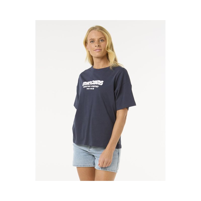 RIP CURL Surf Puff Relaxed Tee, navy blue