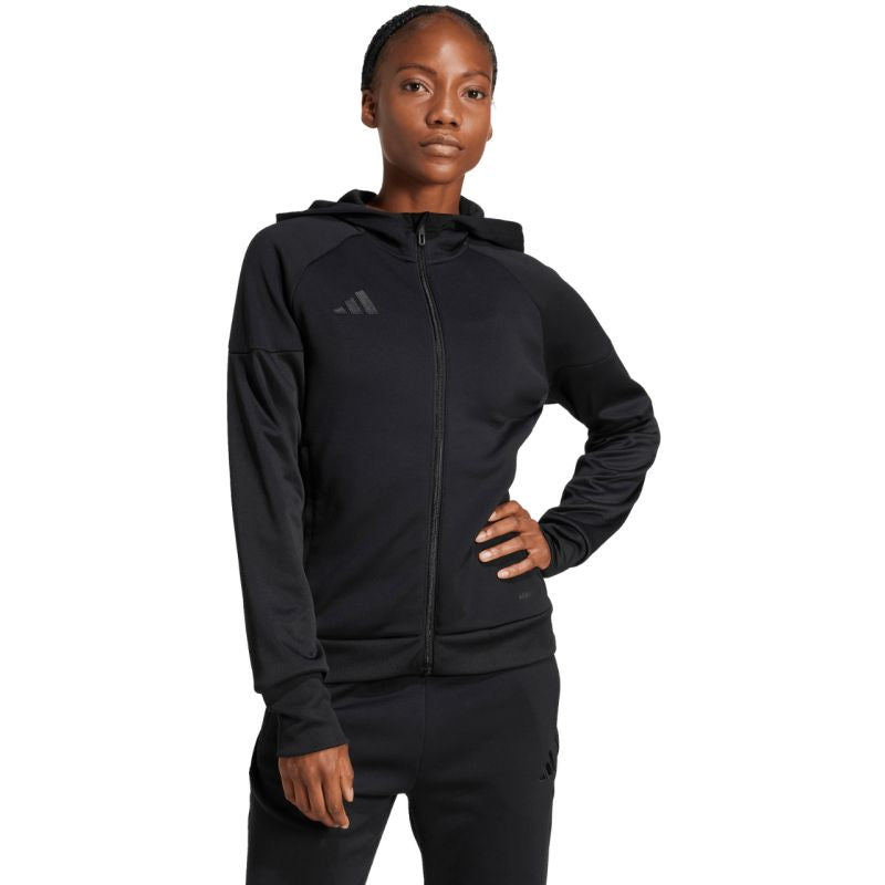 Women's adidas Tiro 25 Hoodie Full-Zip Black JD9079 In preparation Adidas