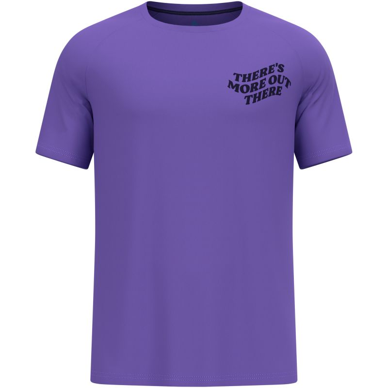 Odlo ESSENTIAL PRINT Men's T-shirt, crew neck, short sleeve, purple
