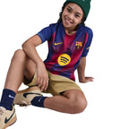 Nike FC Barcelona 2025/26 Match Home Kids' Jersey navy-burgundy HJ5216 456