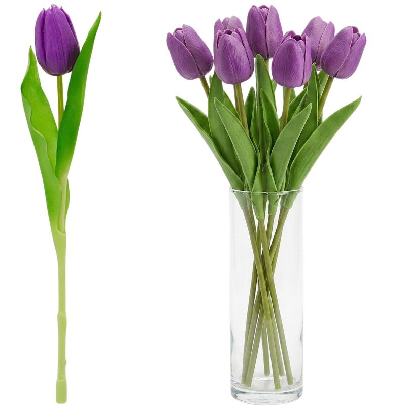 PURPLE TULIP 31CM LIFE-LIKE SPRING DECORATION Home and Garden/Equipment Your Sports Performance