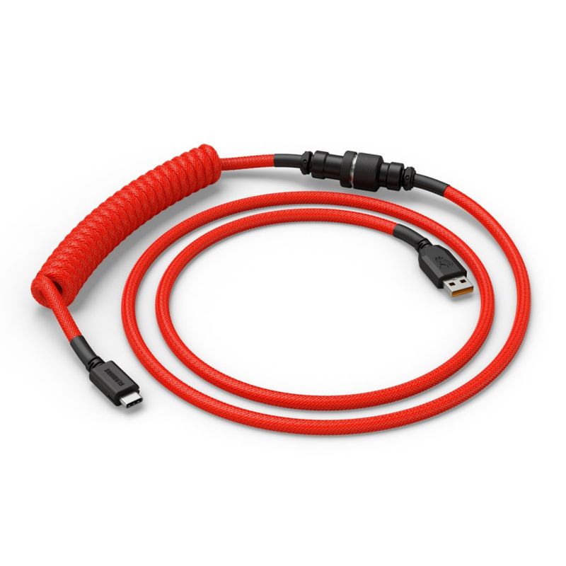 Glorious Gaming GLO-KB-ACC-CBL-COIL-CRED Keyboard/Mouse Cable Red 1.4m Kable i adaptery/Kable USB Your Sports Performance