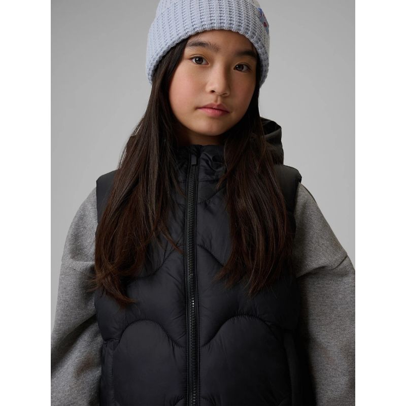 Girls' hooded vest 4F 4FJRSS26TVJAF355-20S