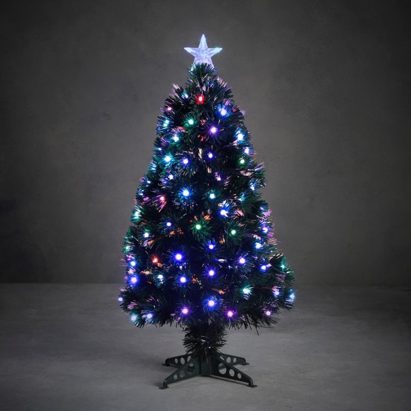 DECORATIVE FIBER OPTIC CHRISTMAS TREE MULTICOLOR 90CM LUCA Home and Garden/Equipment Your Sports Performance