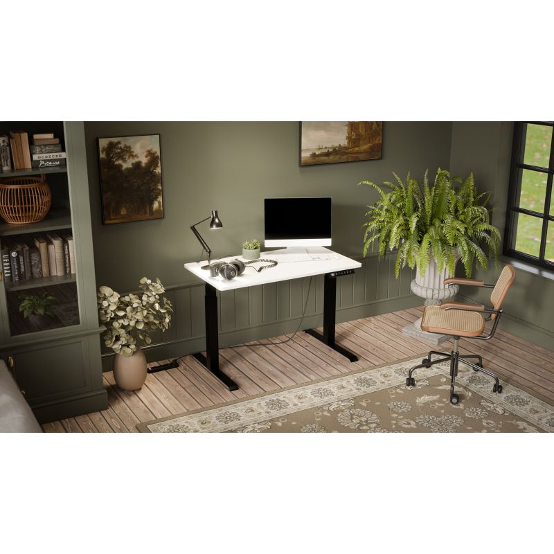Electric height adjustable desk MOON 121x67x72-120 black/white Biurka/Biurka nowoczesne Your Sports Performance