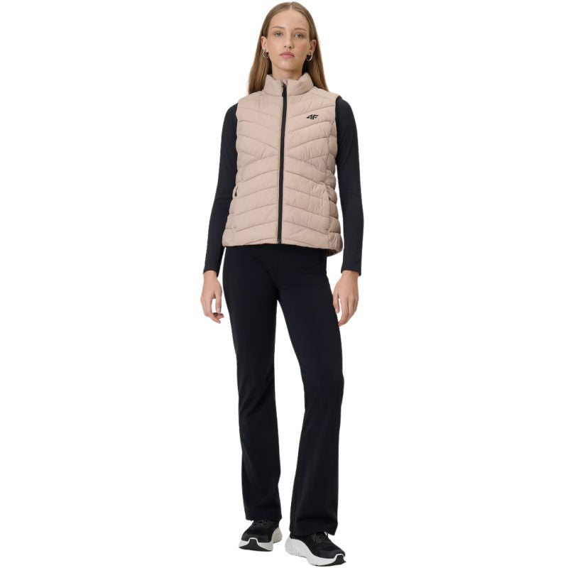Women's vest 4F F347 beige 4FWSS26TVJAF347 83S