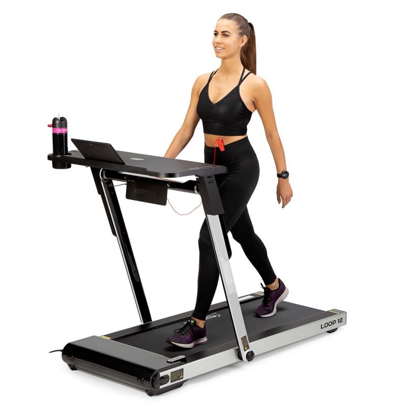 HMS LOOP12 MULTI Electric Treadmill with Desk 1-12 km/h, Gray In preparation Your Sports Performance